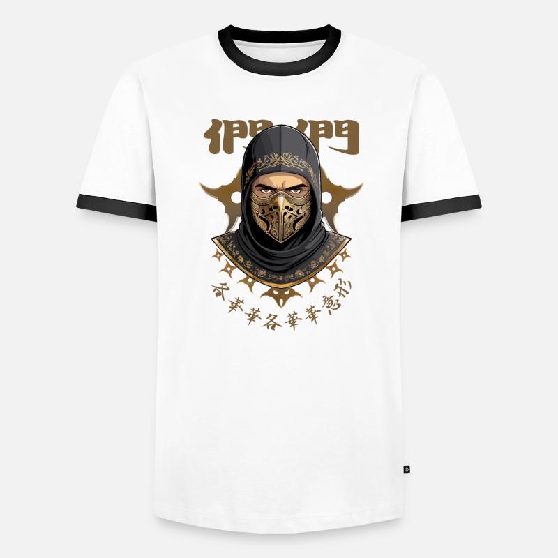 Ninja Samurai Warrior Men's Ringer Shirt