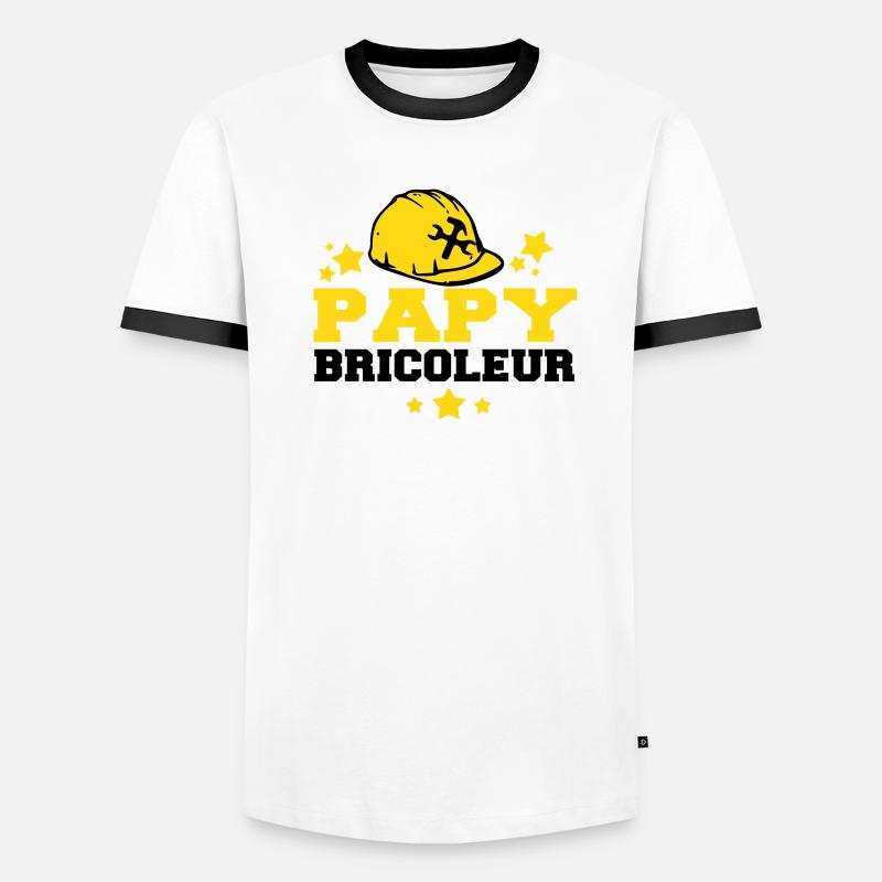 papy bricoleur T-shirt contrasté Homme