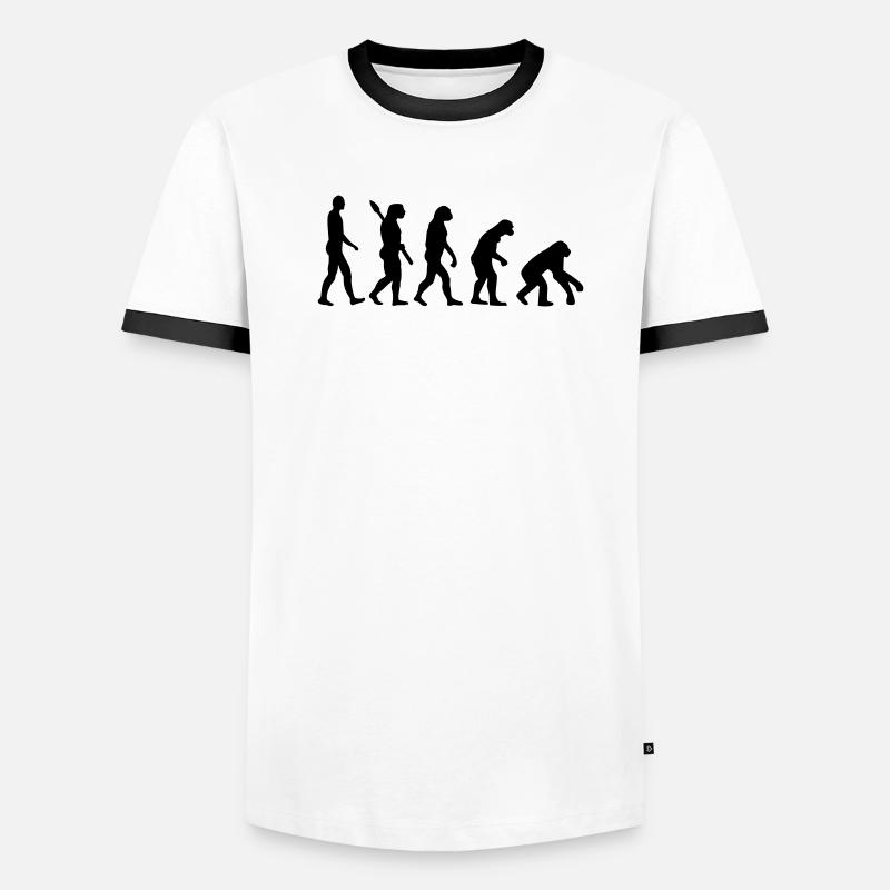 Evolution backwards Men's Ringer Shirt