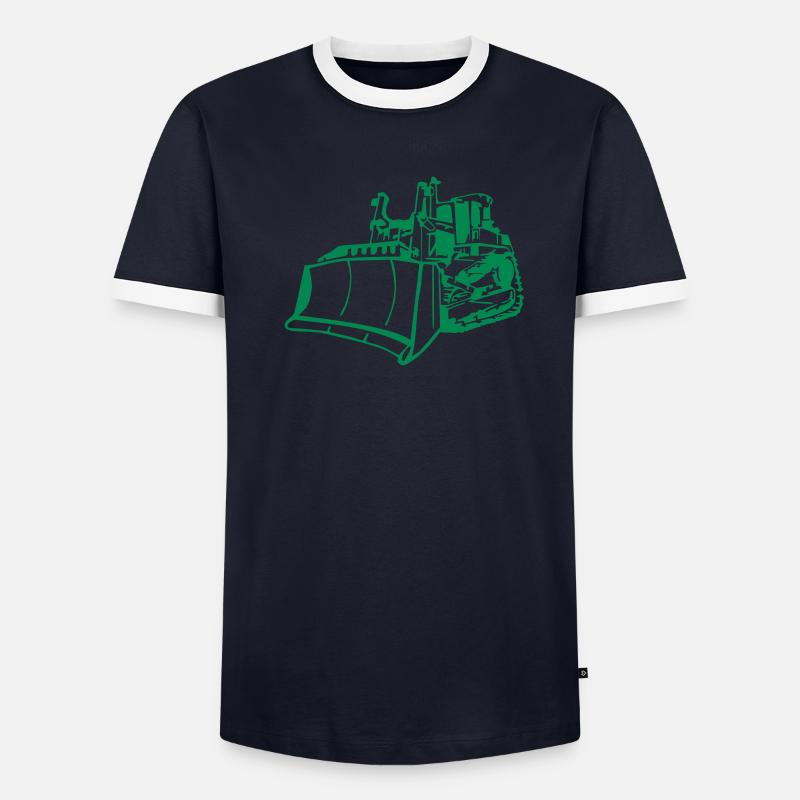 Planierraupe / Raupe / Bagger Männer Kontrast-T-Shirt