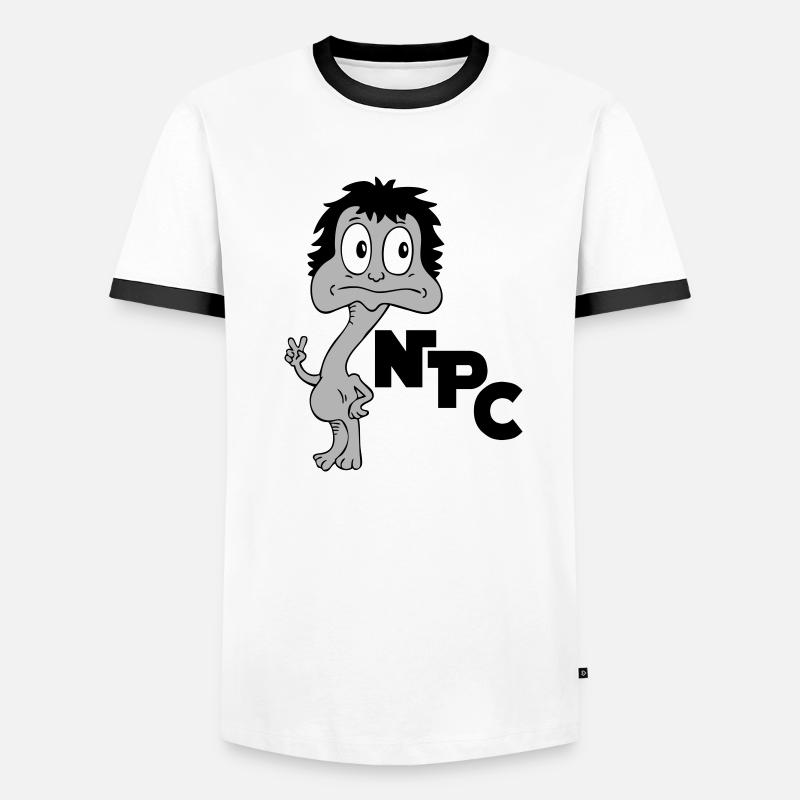 Sprüche Lustige Comic NPC Männer Kontrast-T-Shirt