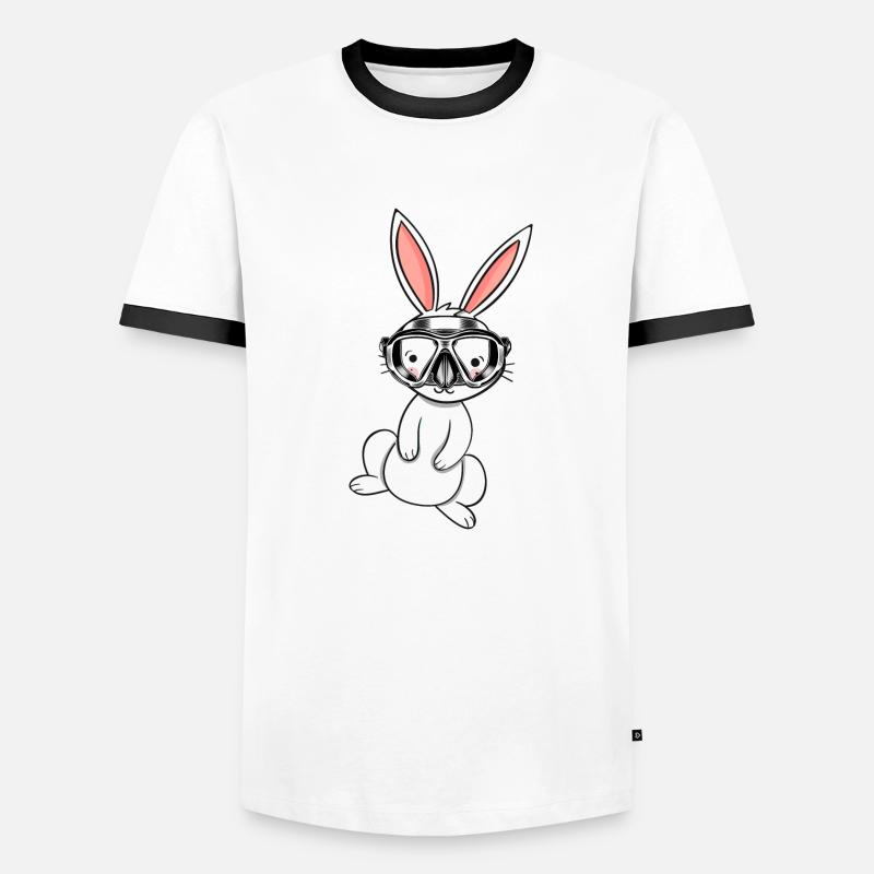apnée plongée oxygène plongée plongée lapin de plongée T-shirt contrasté Homme