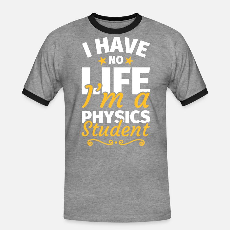 Physikstudent Physik Studium Physikstudium - Männer Kontrast-T-Shirt - Grau meliert/Schwarz