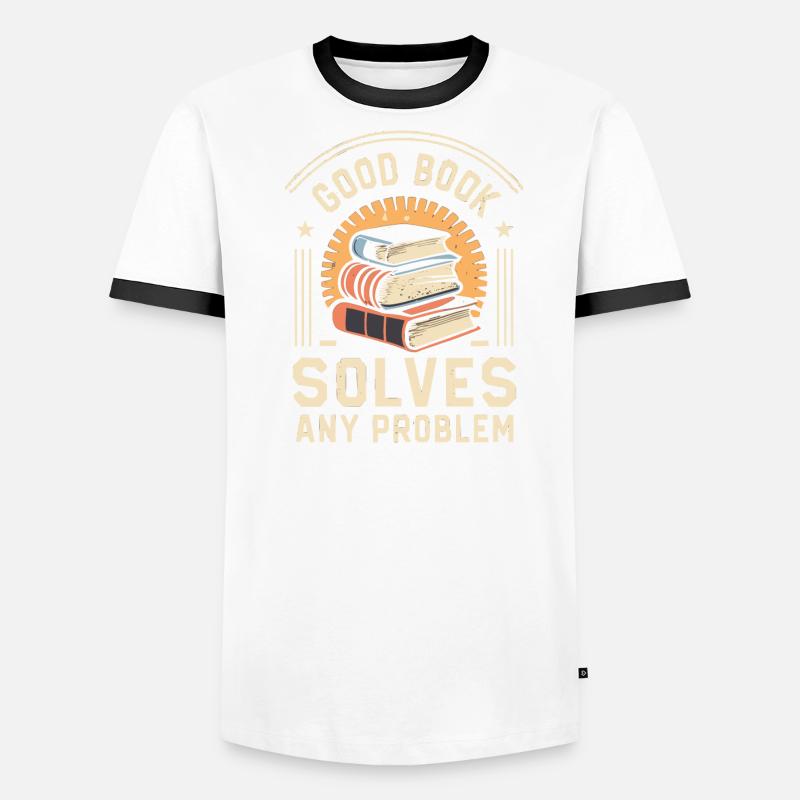 Buch Männer Kontrast-T-Shirt