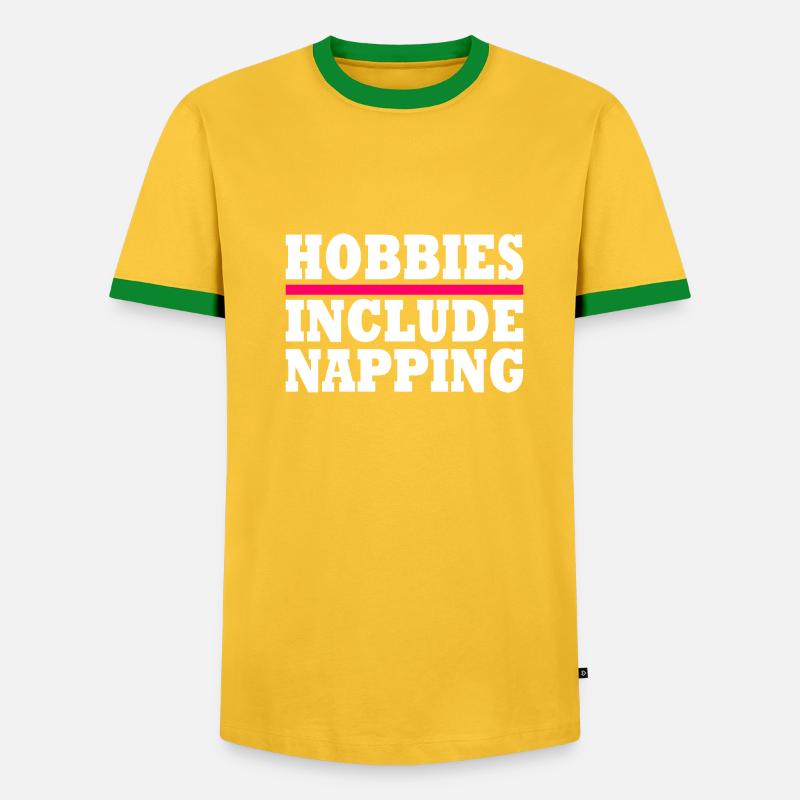 Hobbies include napping - Men's Ringer Shirt - undefined