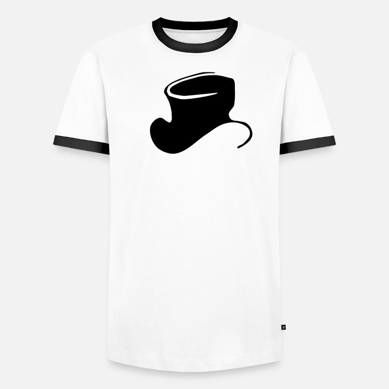 Skull with Top Hat Men's Ringer Shirt