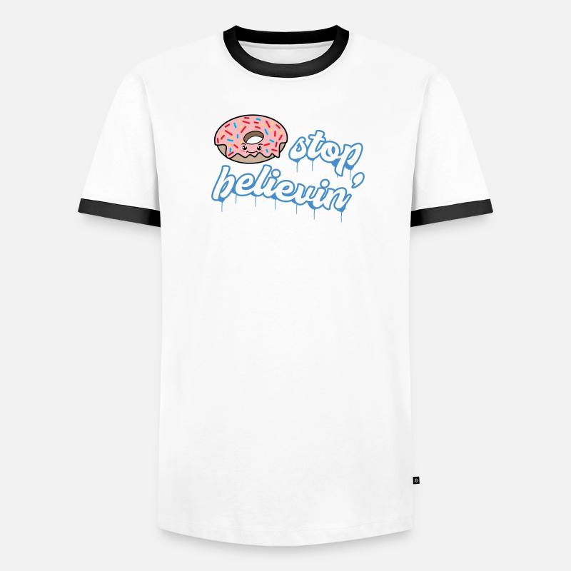 Snacking Donut Sweets Statement Dessert T-shirt contrasté Homme