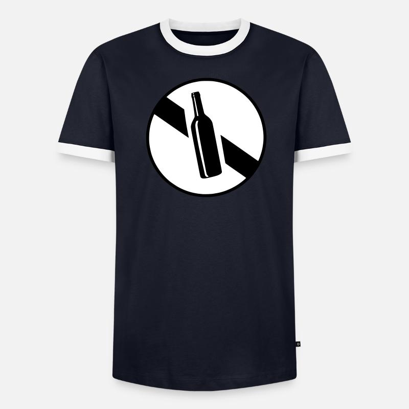 Fin d'interdiction de boire T-shirt contrasté Homme