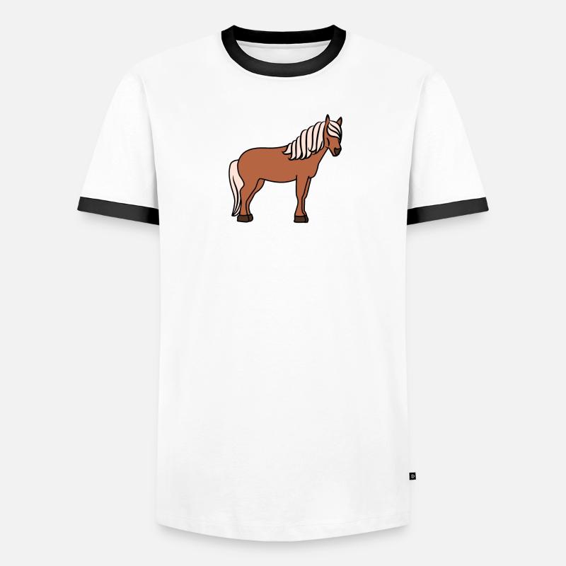 Pferde Cool Statement Pferdenarr Isländer Männer Kontrast-T-Shirt