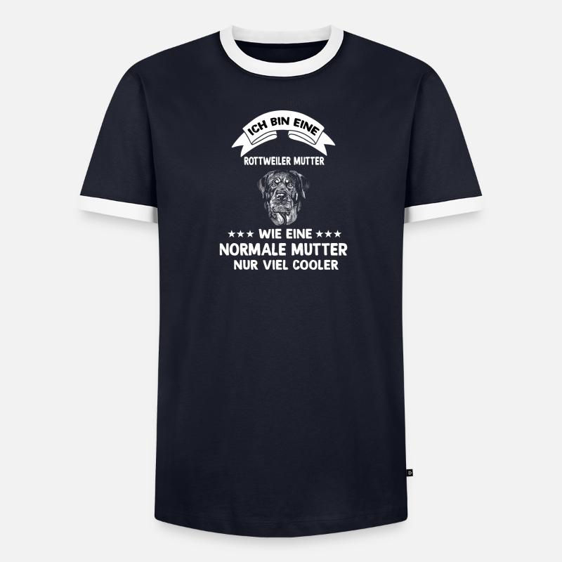 Ich bin eine Rottweiler Mutter - Männer Kontrast-T-Shirt - undefined