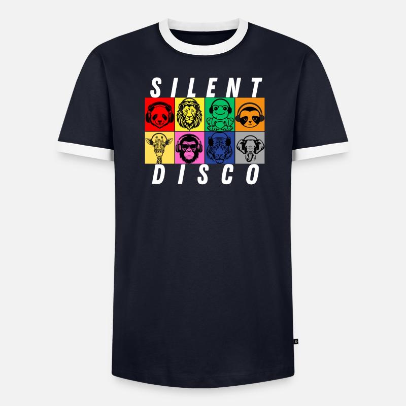 Stille Disco Männer Kontrast-T-Shirt