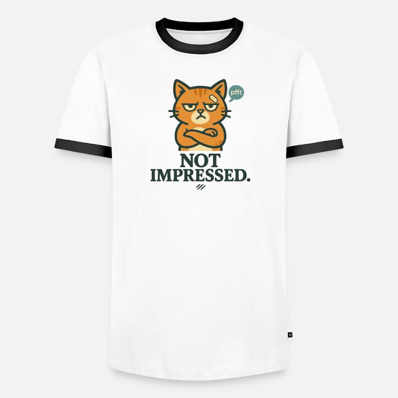 Not Impressed – Grumpy-Katze Männer Kontrast-T-Shirt