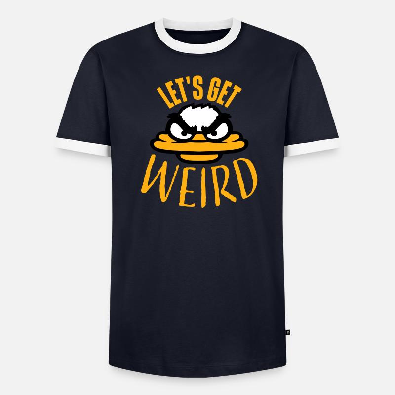 Obtenons Bizarre Crazy Duck Evil Insane Fun T-shirt contrasté Homme
