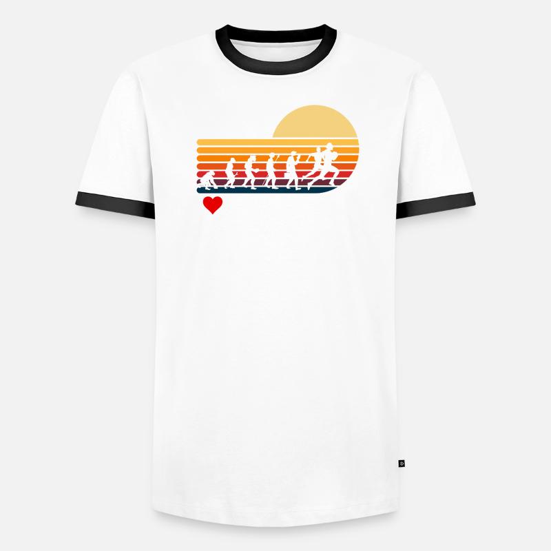 Rugby Retro Evolution Sunset Men's Ringer Shirt