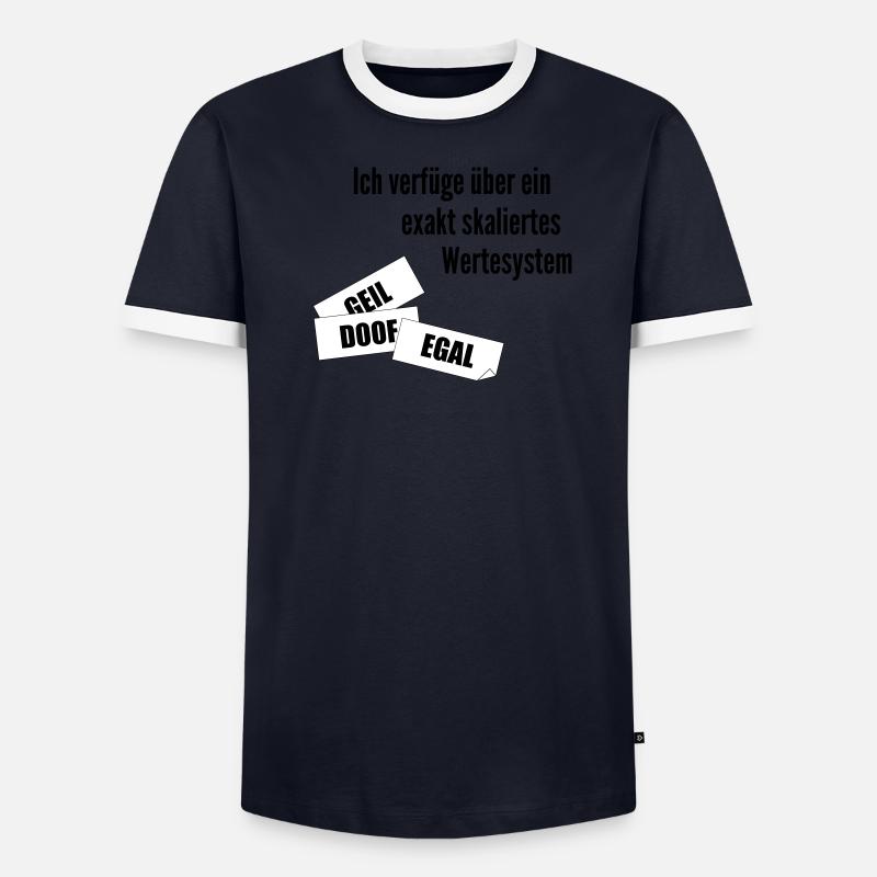 Werte Männer Kontrast-T-Shirt