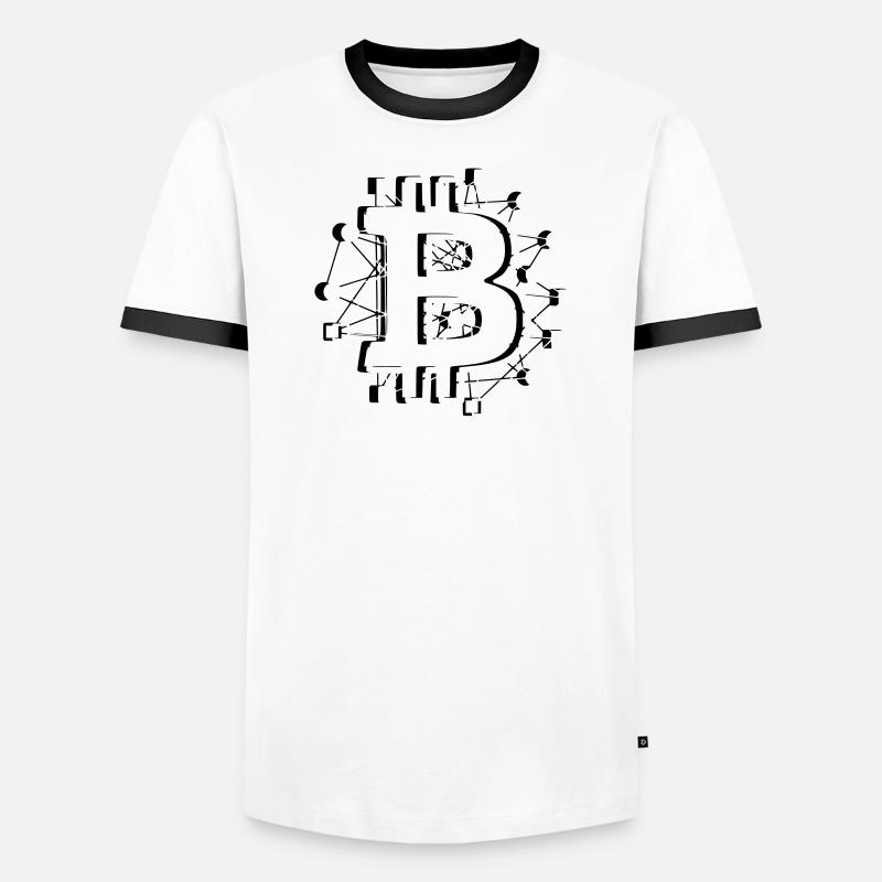 Bitcoin Board Circuit Tech Crypto Men's Ringer Shirt