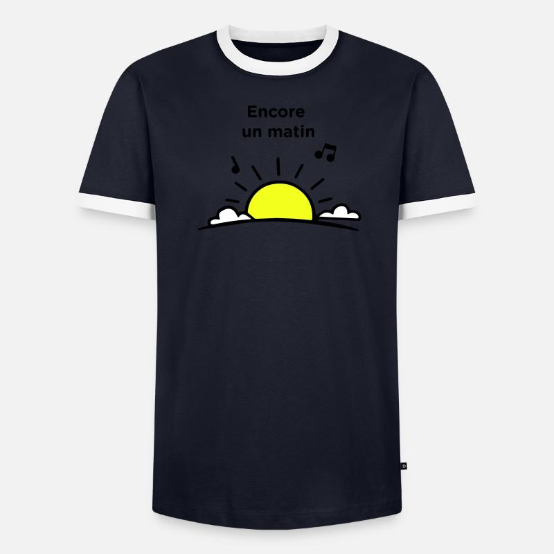 Encore un matin T-shirt contrasté Homme
