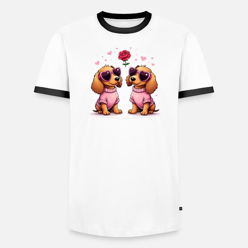 Dackel teckel teckel tekel T-shirt contrasté Homme