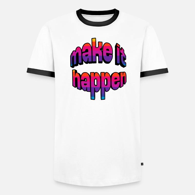 Make It Happen Gradient Men's Ringer Shirt