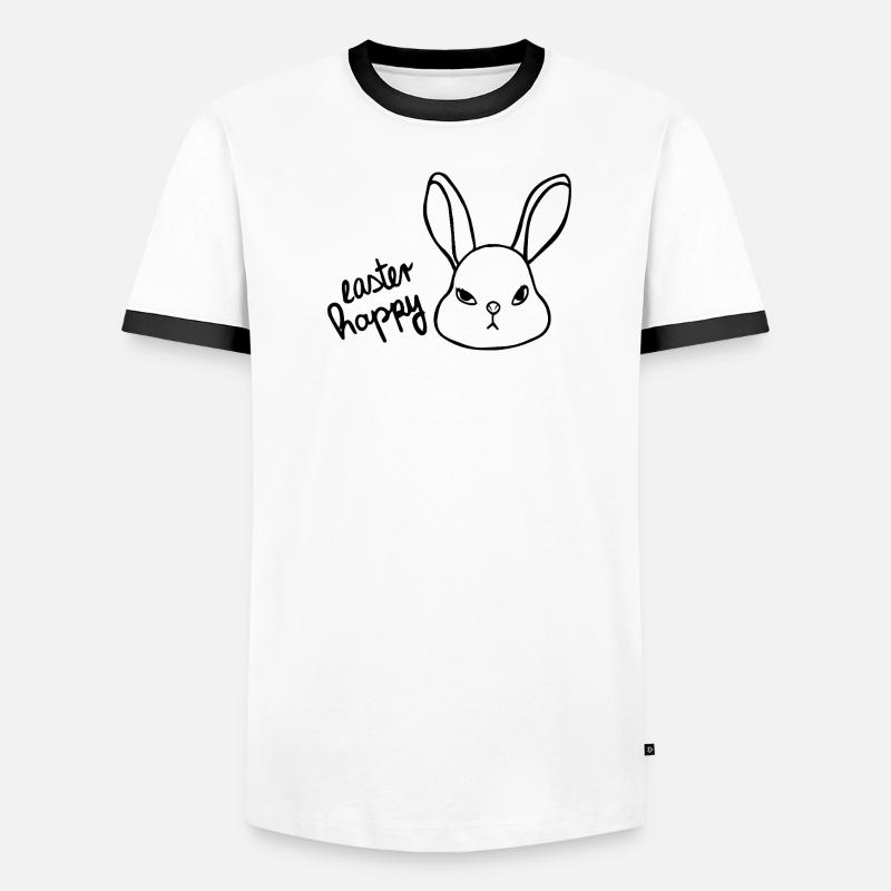 Sarcastic Easter Bunny - Easter Happy Bunny Men's Ringer Shirt