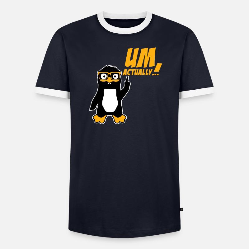 Le Pingouin devient le logo du nerd vraiment drôle T-shirt contrasté Homme