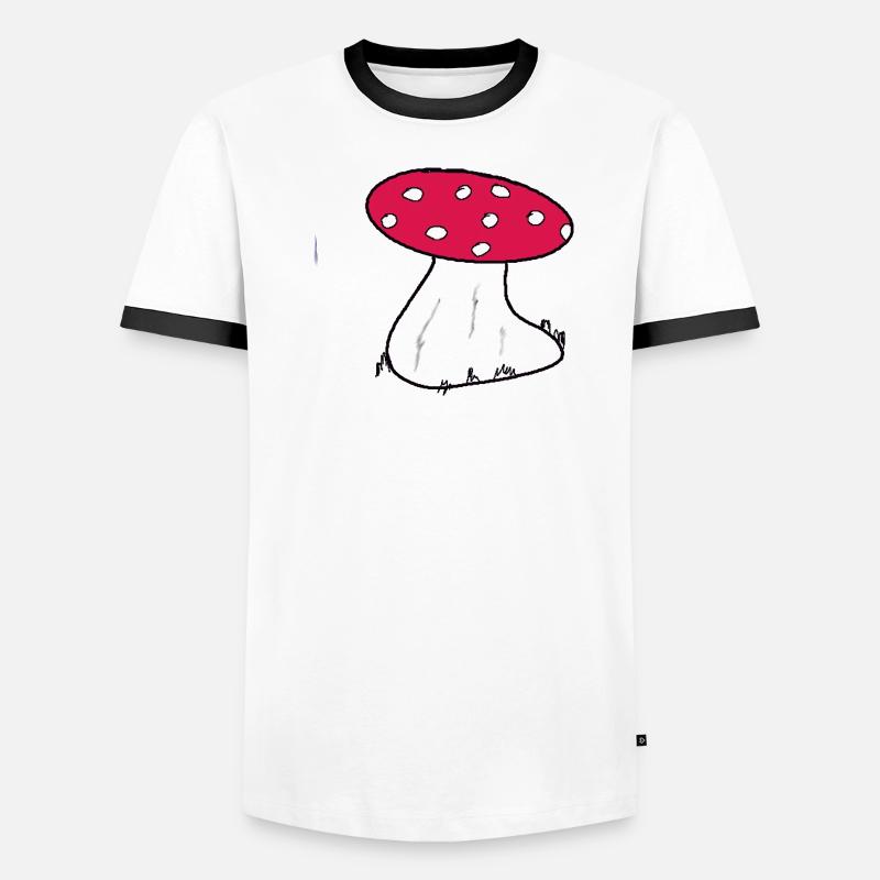 Motif de dessin animé Red Toadstool T-shirt contrasté Homme