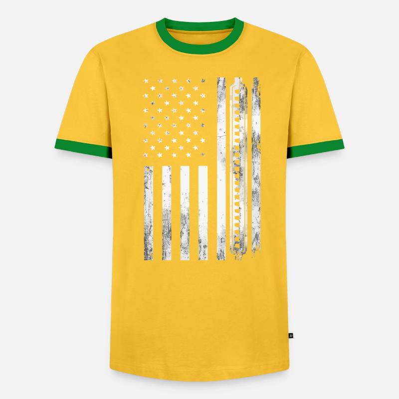 Harmonica Playing Gift - Men's Ringer Shirt - undefined
