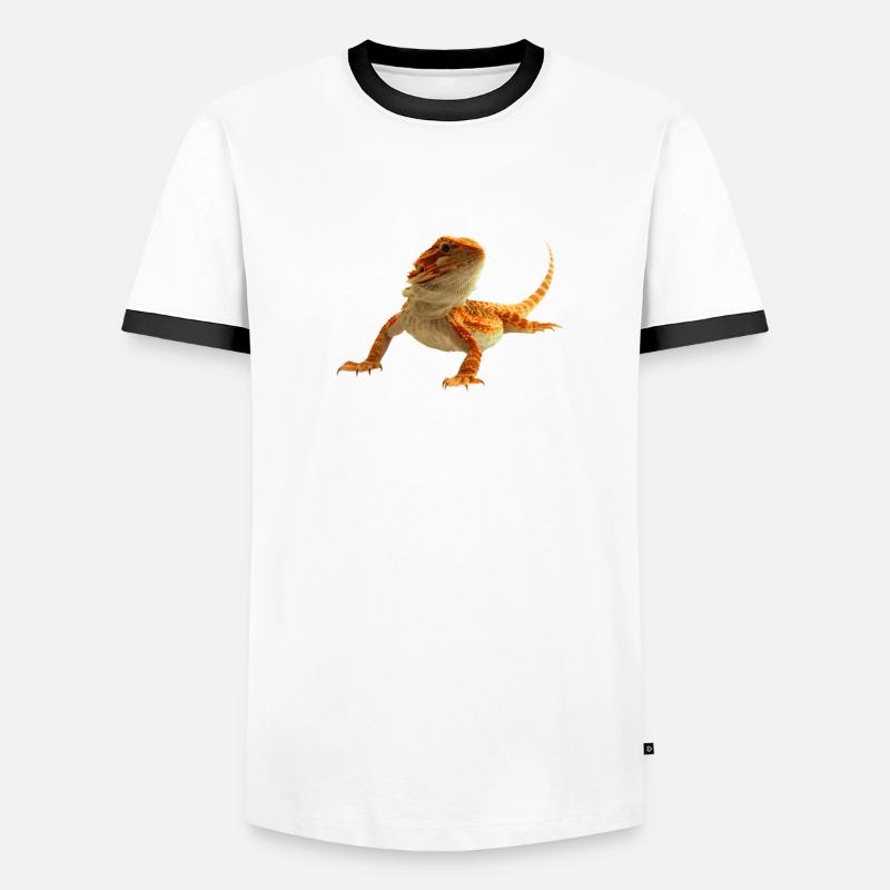 Bartagame Mutter Männer Kontrast-T-Shirt