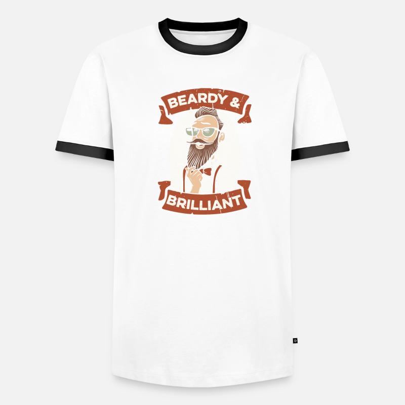 Vollbart Bart Bartträger Hipster Mann Männer Kontrast-T-Shirt