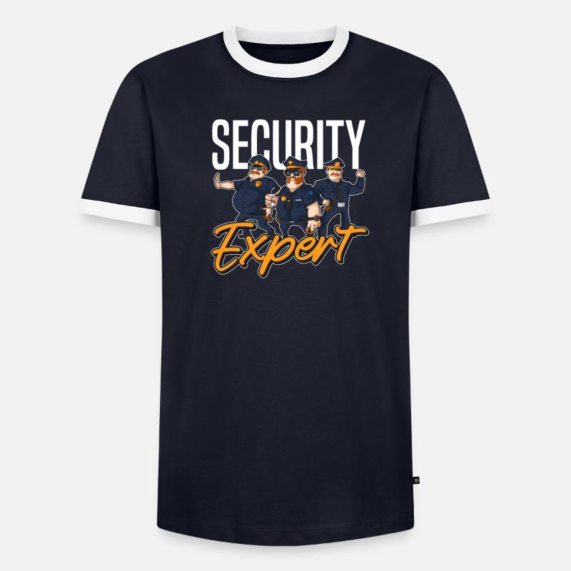 Service de sécurité des agents de sécurité T-shirt contrasté Homme