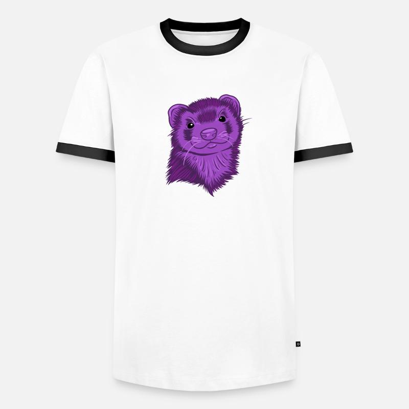 Frettchen Männer Kontrast-T-Shirt