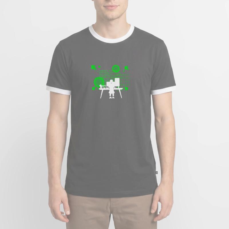 Programmierer Coder Software Entwickler Männer Kontrast-T-Shirt