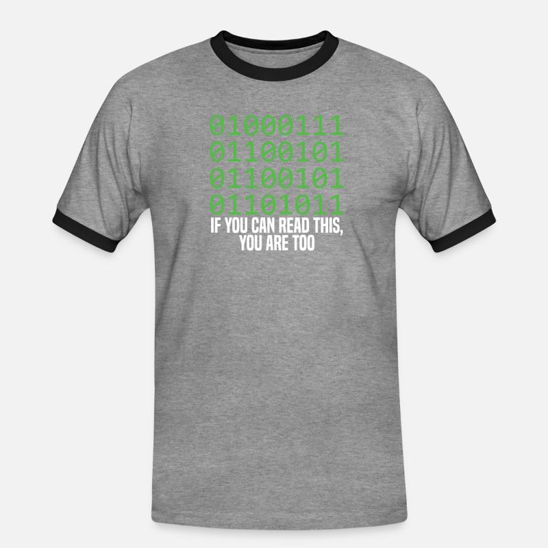 Programmer Coder Software Developer - Men's Ringer Shirt - heather grey/black