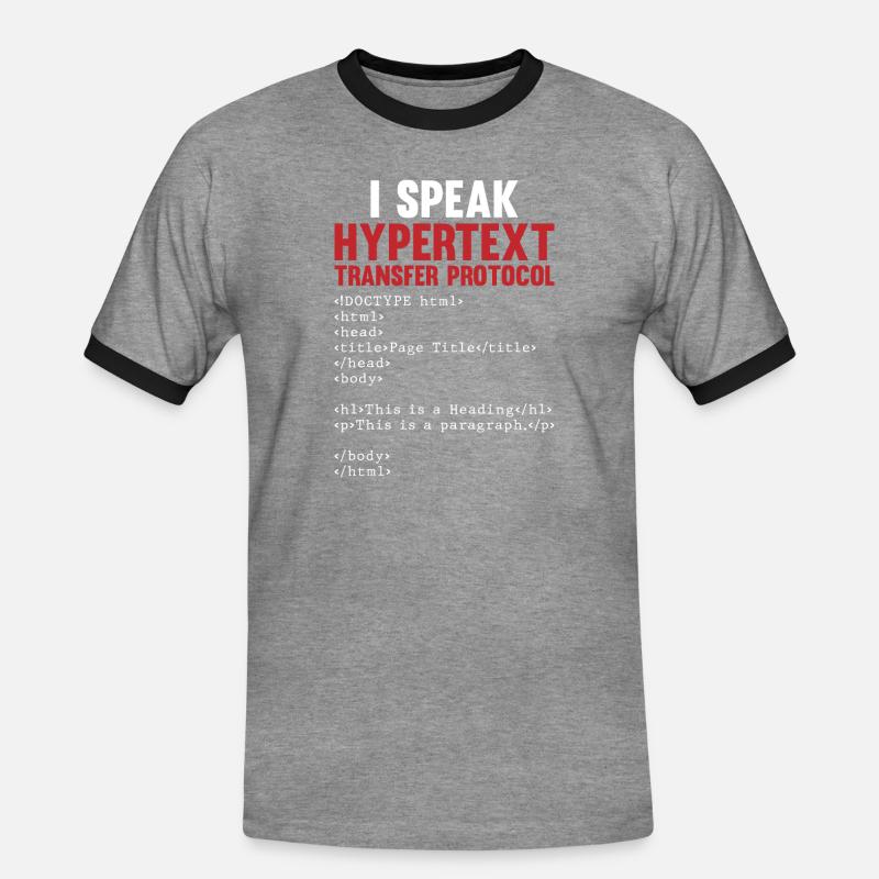 Programmer Coder Software Developer - Men's Ringer Shirt - heather grey/black