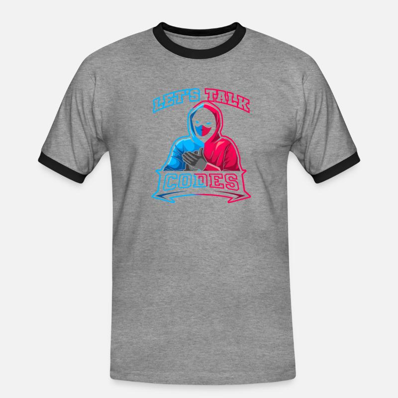 Programmierer Coder Software Entwickler - Männer Kontrast-T-Shirt - Grau meliert/Schwarz