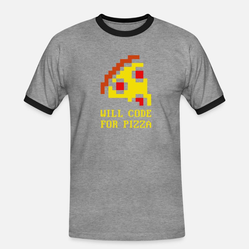 Programmer Coder Software Developer - Men's Ringer Shirt - heather grey/black