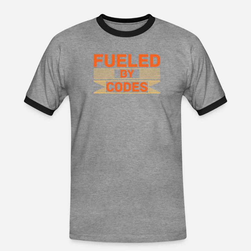 Programmer Coder Software Developer - Men's Ringer Shirt - heather grey/black