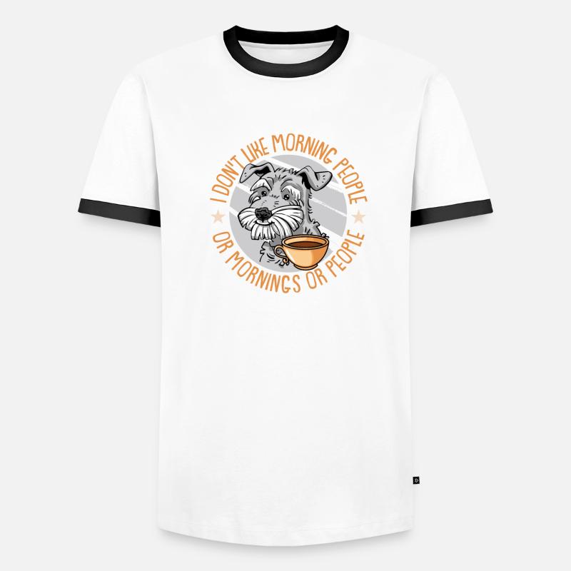 Schnauzer Chien Géant Schnauzer T-shirt contrasté Homme