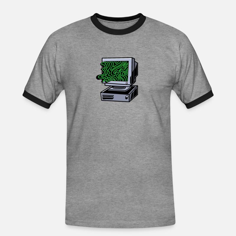 Entwickler Coder Programmierer - Männer Kontrast-T-Shirt - Grau meliert/Schwarz
