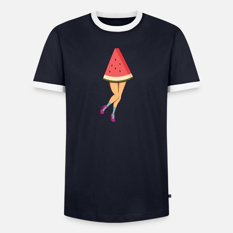 Cuisses de pastèque T-shirt contrasté Homme