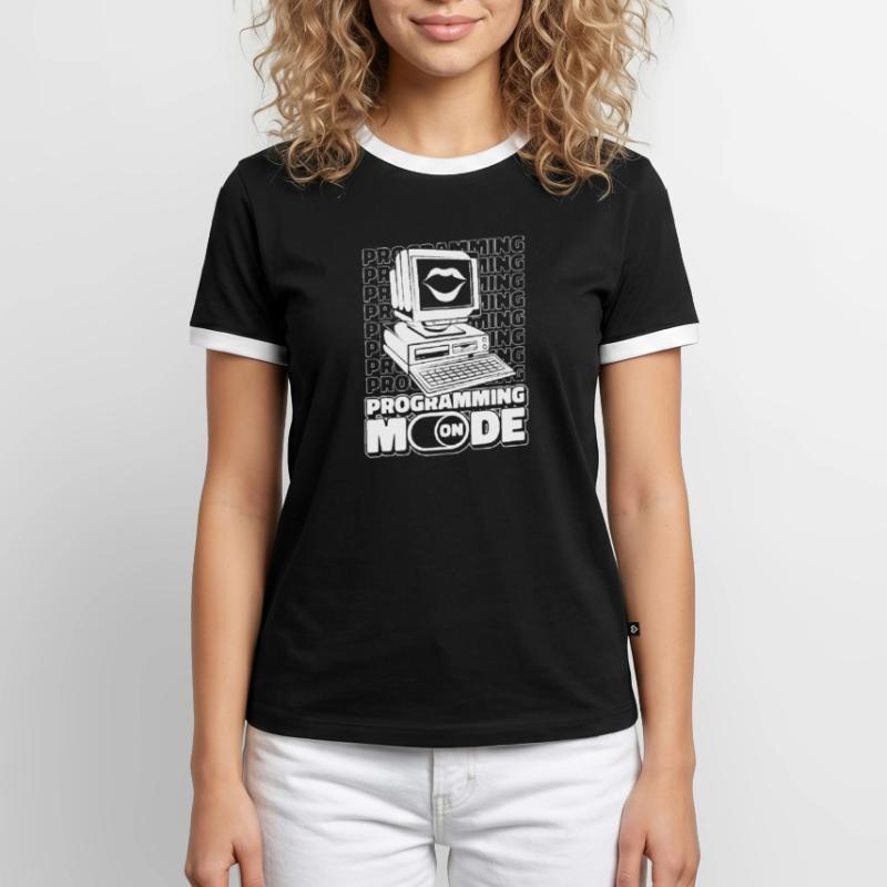 Développeur Coder Programmeur Mode activé T-shirt contrasté Homme