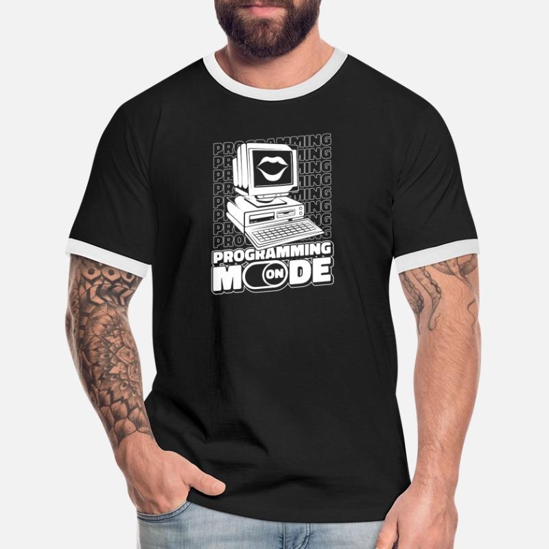 Développeur Coder Programmeur Mode activé T-shirt contrasté Homme