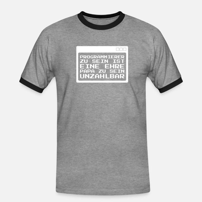 Entwickler Coder Programmierer - Männer Kontrast-T-Shirt - Grau meliert/Schwarz