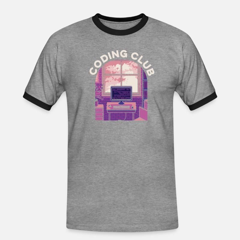 Developer Coder Programmer Association - Men's Ringer Shirt - heather grey/black