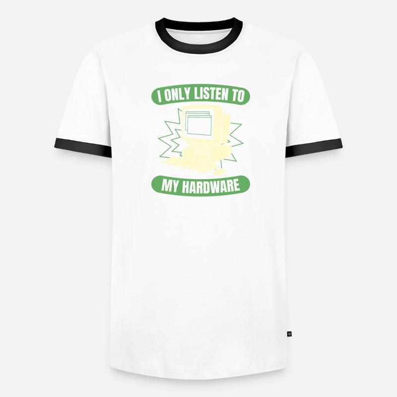 Entwickler Coder Programmierer Hardware Männer Kontrast-T-Shirt