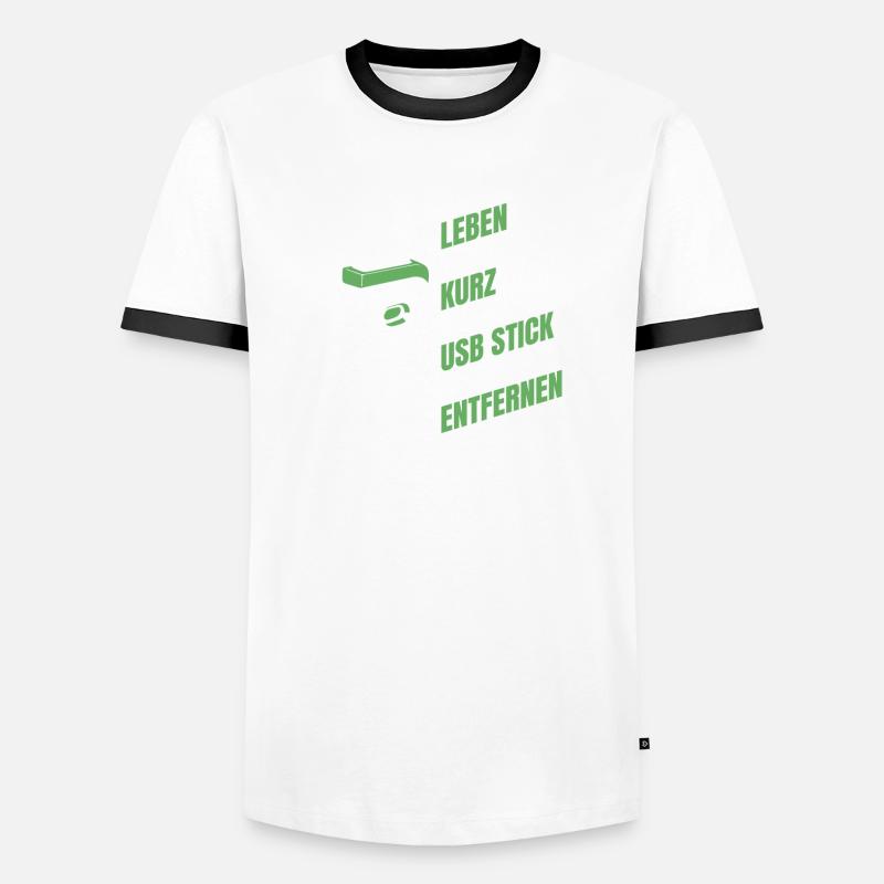 Entwickler Coder Programmierer USB Männer Kontrast-T-Shirt