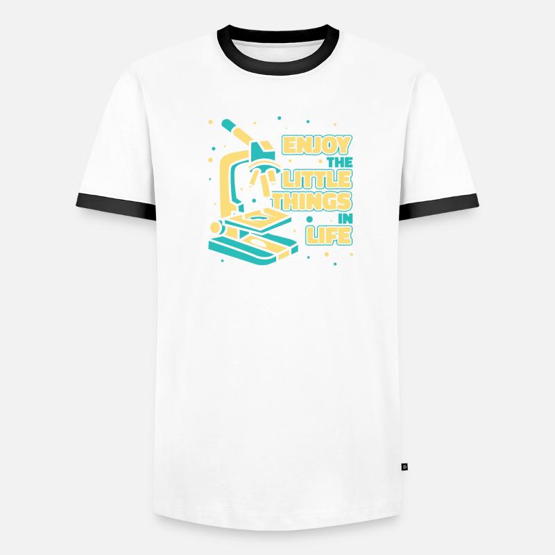 Biology Biologist Microscope Men's Ringer Shirt