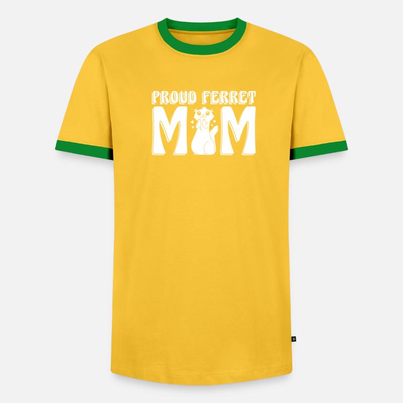 Frettchen Iltis Mutter - Männer Kontrast-T-Shirt - undefined