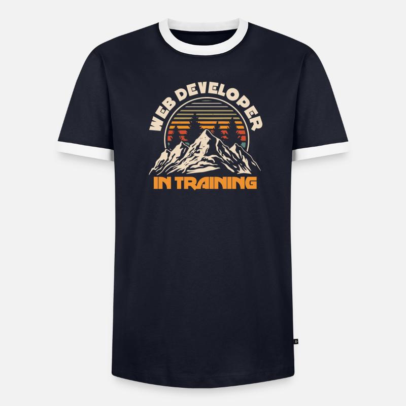 Web Developer Web Developer Mountains Men's Ringer Shirt