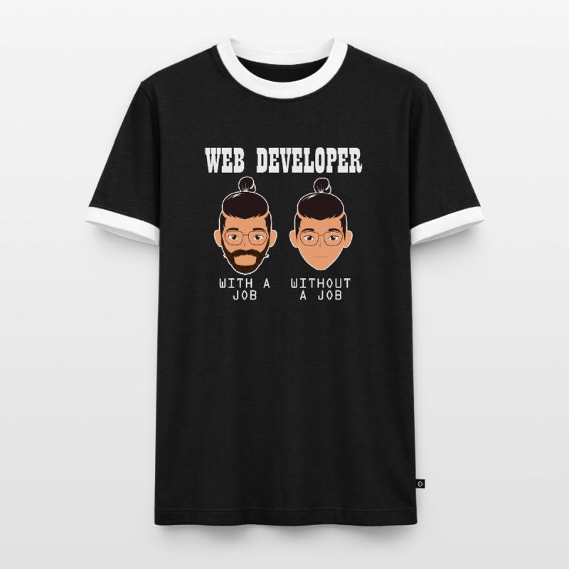 Web Developer Web Developer Funny Men's Ringer Shirt